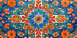 绚丽多彩的民族风花纹图案