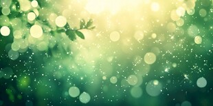 春日绿意光斑梦幻背景图