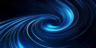 蓝色炫光螺旋动感背景图
