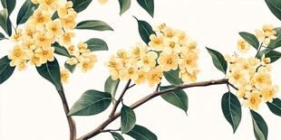 黄花朵朵绿叶间的美丽景致