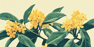 金黄桂花枝 清新自然风