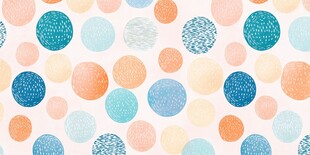 多彩圆点无缝图案背景