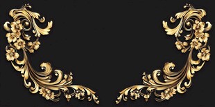 古典金色奢华花纹装饰