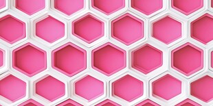 粉色六边形几何图案背景