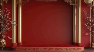 中式红金主题典雅场景