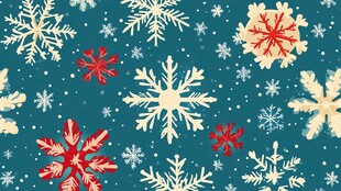 雪花图案背景 冬日风情