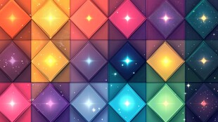 多彩闪耀菱形背景图案