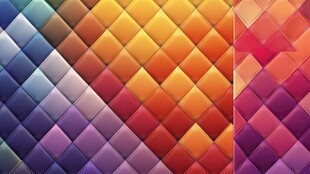 多彩菱形拼接立体背景图