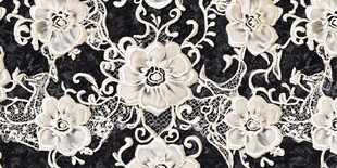 黑白蕾丝花卉精美图案