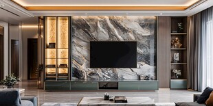 现代简约风客厅电视背景墙