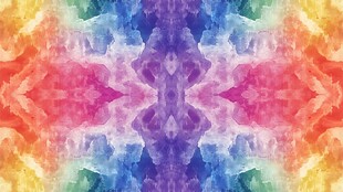 多彩梦幻对称水彩纹理图案