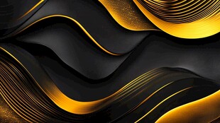 黑金波浪抽象背景图案