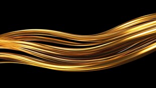 金色动感线条 绚丽视觉效果