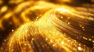 金色流光溢彩梦幻粒子效果