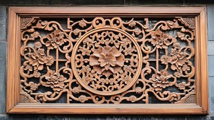 中式精美木雕窗饰图案