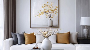 简约客厅沙发与装饰画之美