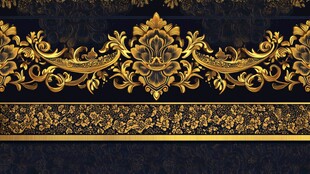黑金奢华古典花纹装饰图