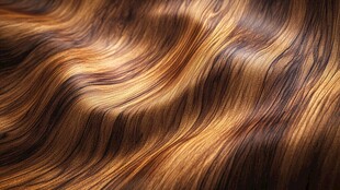 光泽柔顺的波浪秀发