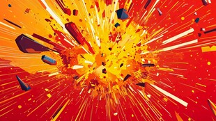 爆炸瞬间的绚烂色彩