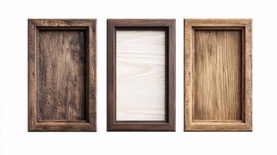 三款木质相框展示