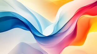 流动彩波抽象背景图