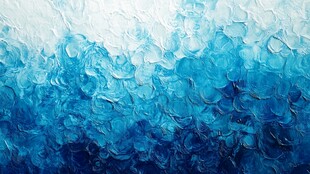 蓝色渐变纹理抽象艺术画