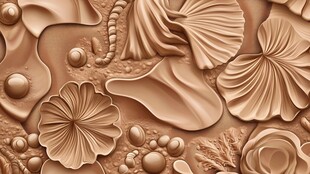 立体浮雕花朵纹理图案