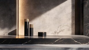 奢华美妆品的光影展示