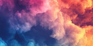 梦幻绚丽彩色云彩背景图