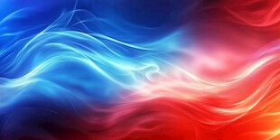 红蓝梦幻流动炫彩背景图