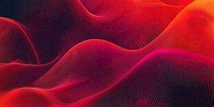 绚丽动感红色波浪背景图