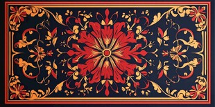 华丽古典花卉图案地毯