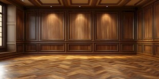 木质奢华室内空旷空间