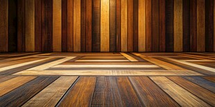 木质地板与墙面的温馨空间