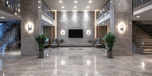 现代豪华大理石大厅设计