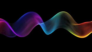 炫彩流动波浪背景图