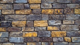 复古石砖墙纹理特写