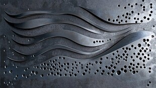金属波浪穿孔艺术纹理