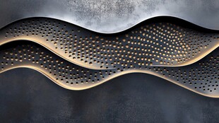 金属波浪艺术纹理背景图