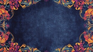 华丽复古花纹深蓝色背景图