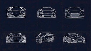 六种线条勾勒的酷炫跑车