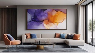 现代简约风客厅艺术挂画