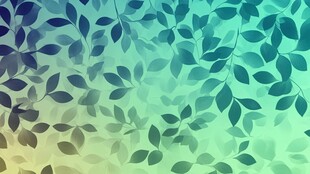 清新绿叶渐变背景图