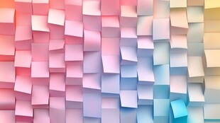 多彩便签纸墙面纹理效果