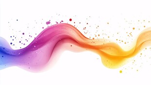 彩色动感波浪抽象艺术图案