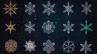 多彩精美雪花图案集合