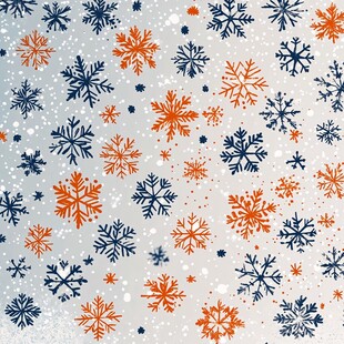 冬日雪花图案背景设计图