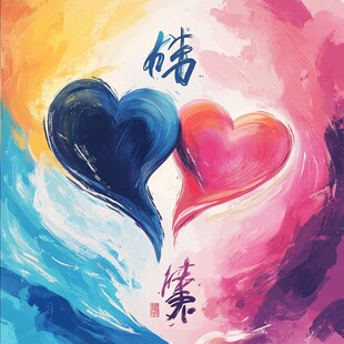 双心绘彩 情与缘的交融
