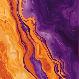 紫橙交融流体艺术背景图