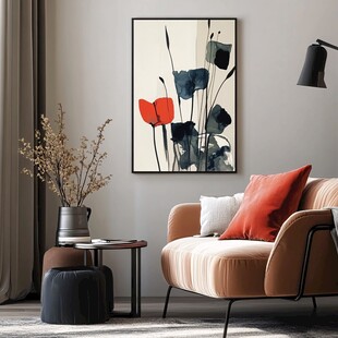 现代简约风客厅艺术挂画